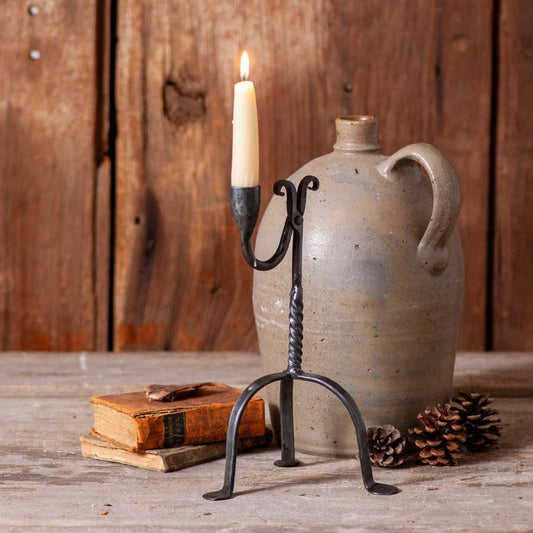 Twisted Wrought Iron Candle Holder