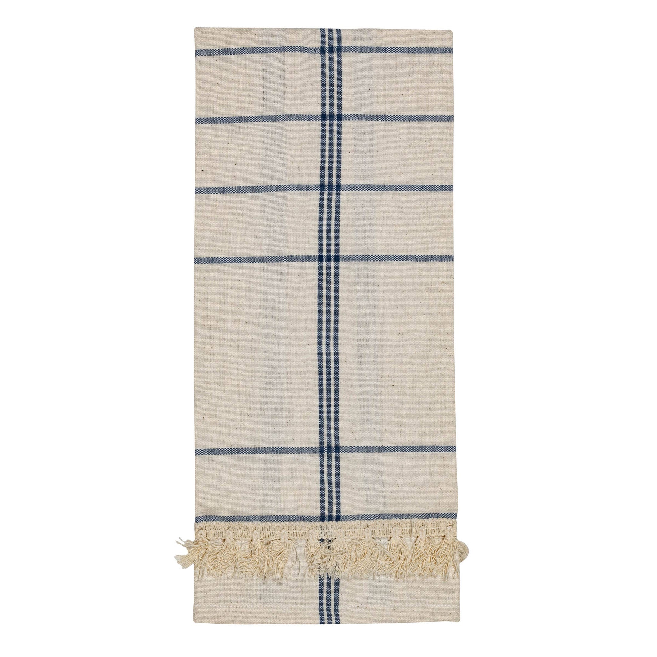 Tassle Tea Towels in Navy