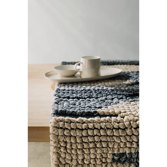 Woven and Textured Table Runner - Gray