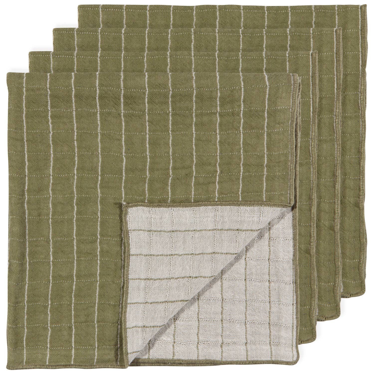 Olive Double Weave Napkins