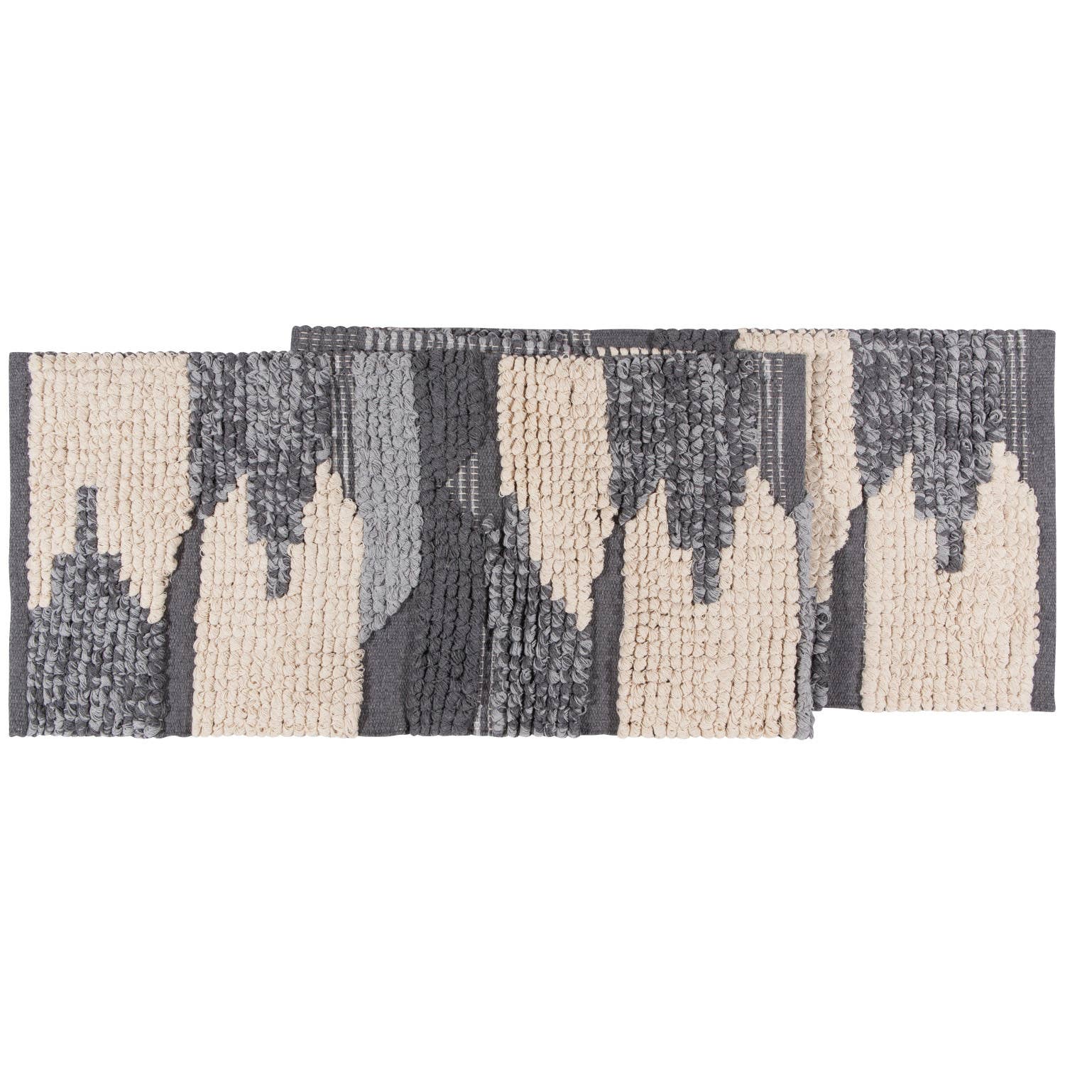 Woven and Textured Table Runner - Gray