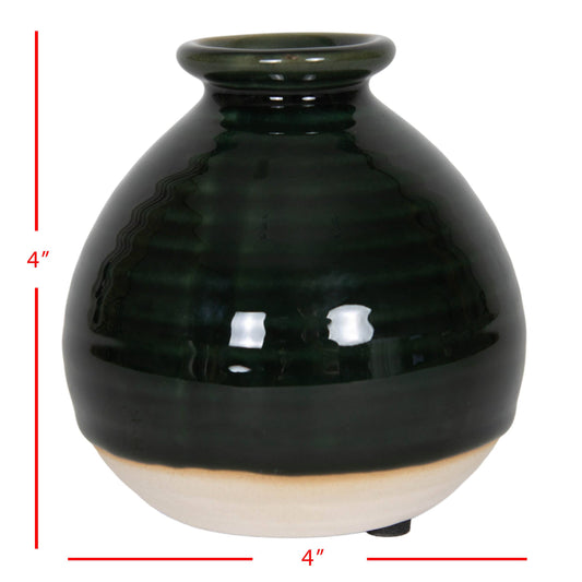 Deep Green Ceramic Bud Vase
