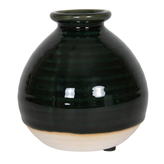 Deep Green Ceramic Bud Vase