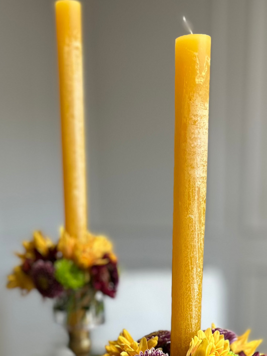 Burnt Yellow Candle - Set of 2