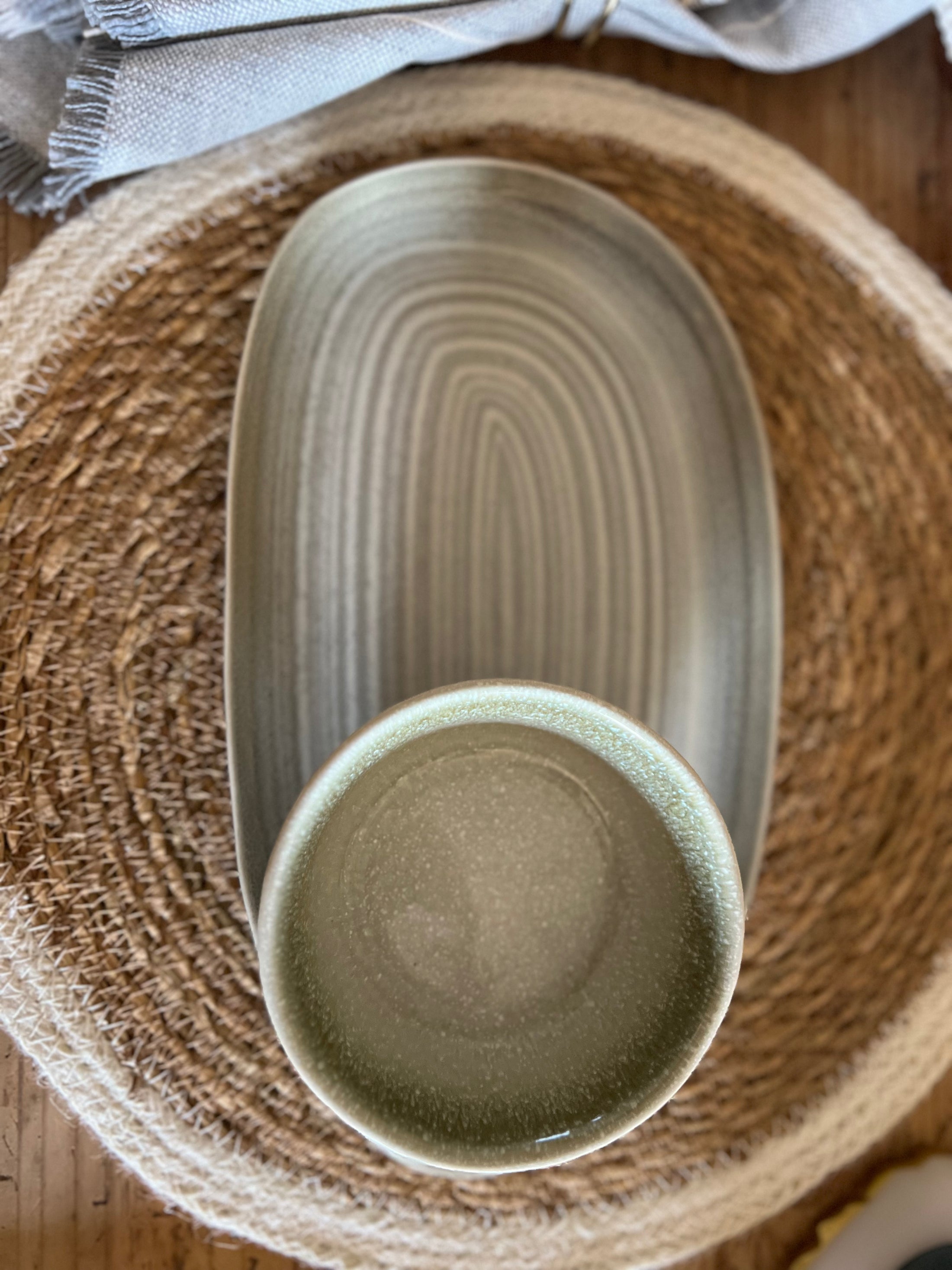 Sage Oval Plate