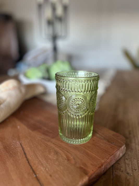 Textured Sage Green Glasses