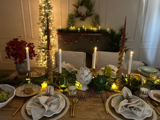 White Honeycomb Battery Candles