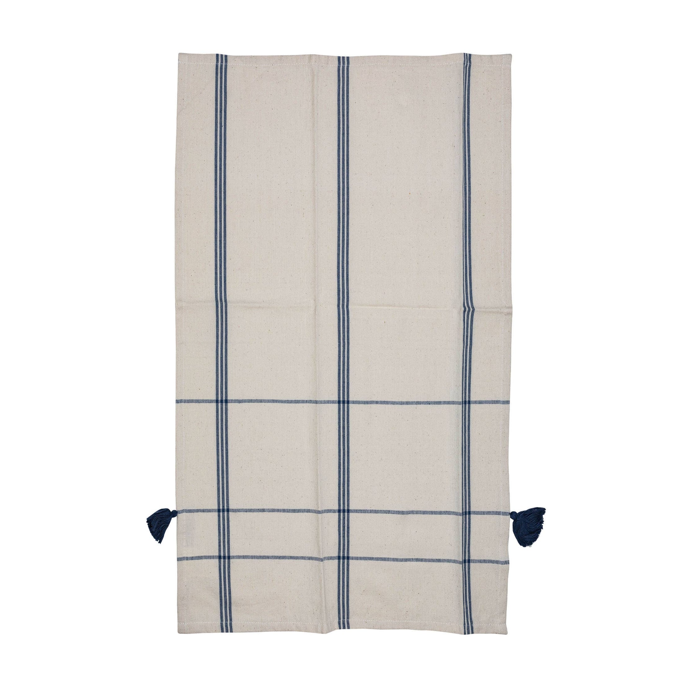 Tassle Tea Towels in Navy