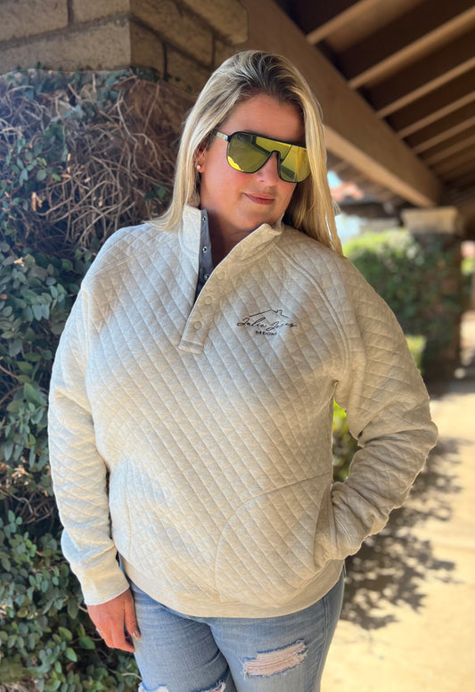 JJD Quilted Snap Pullover