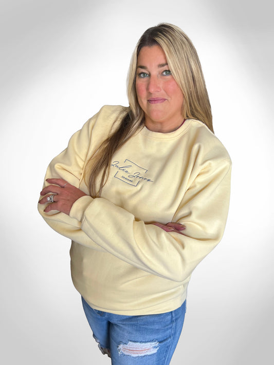 JJD Butter Yellow Crewneck Sweatshirt