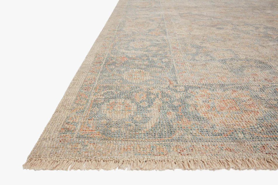 Priya Bone / Bluestone Rug