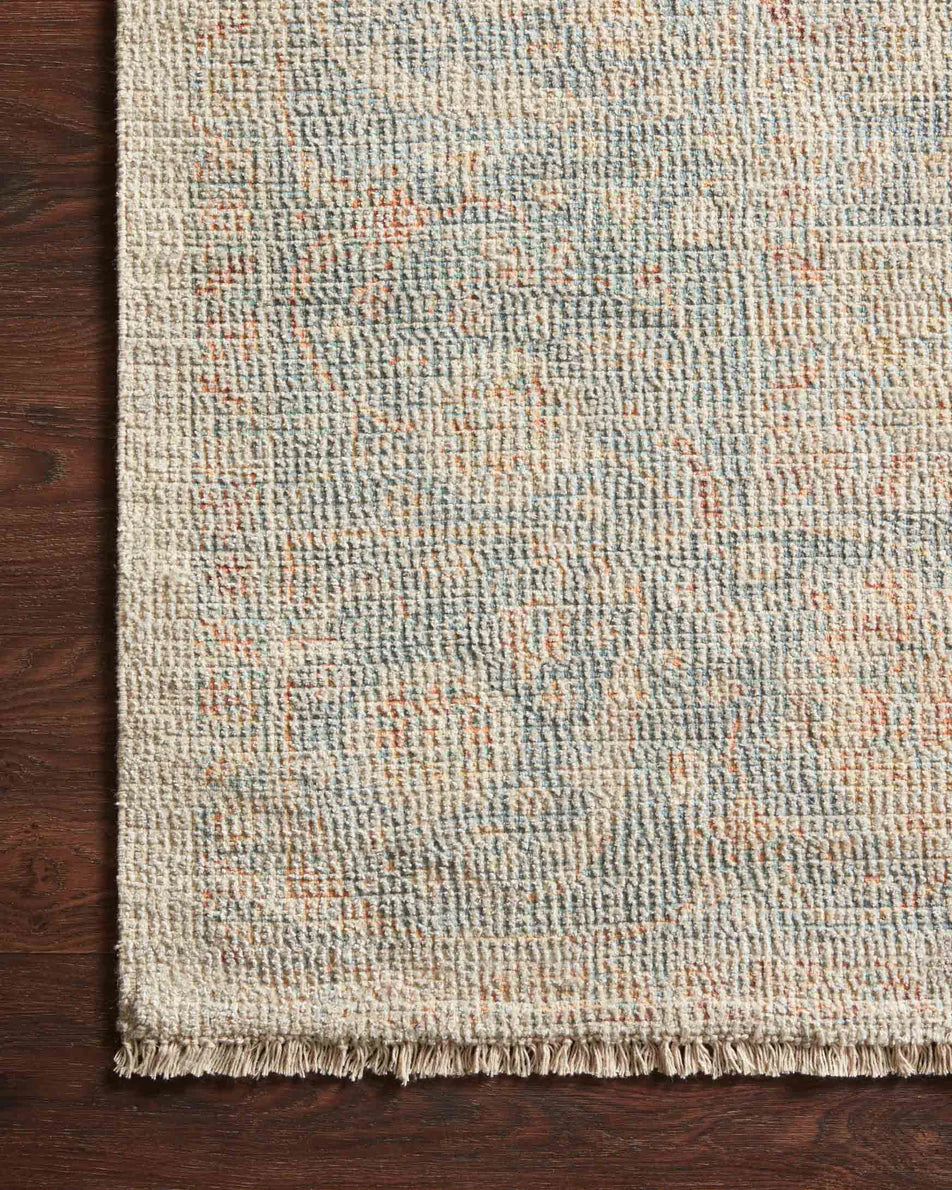 Priya Bone / Bluestone Rug