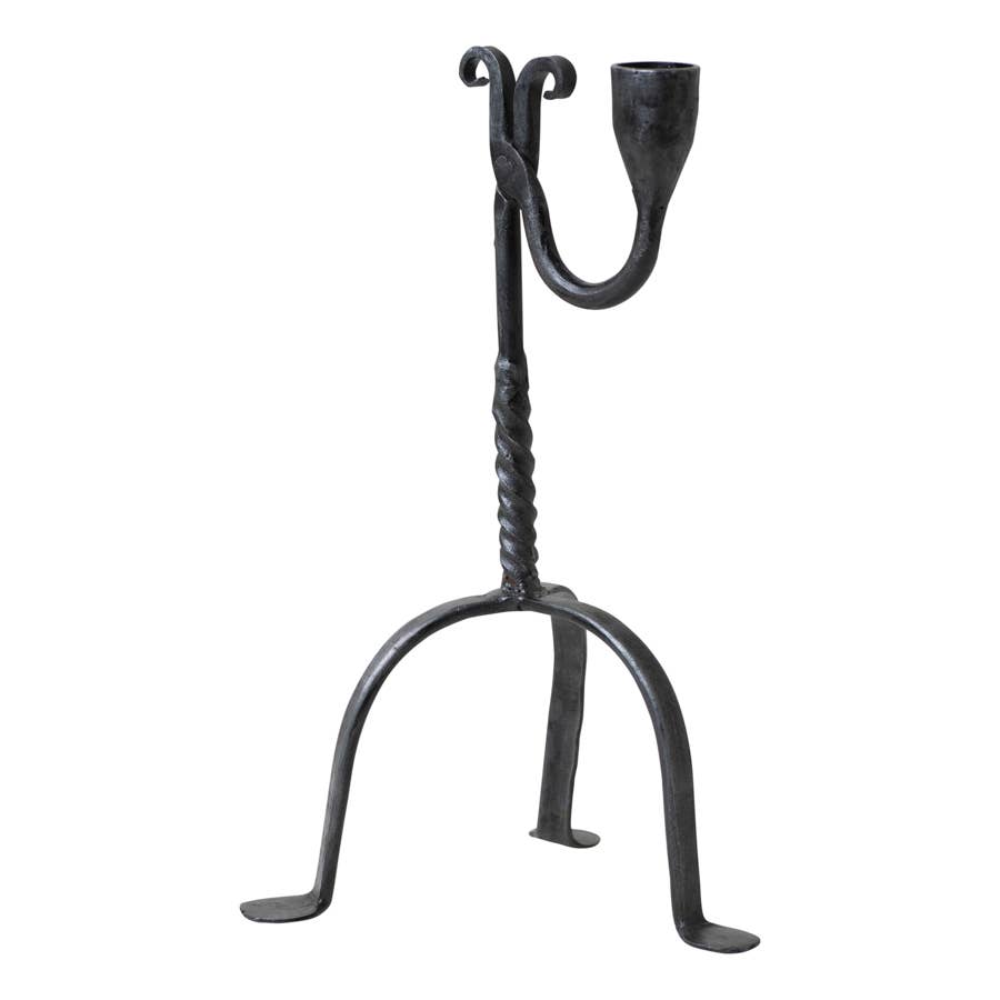 Twisted Wrought Iron Candle Holder