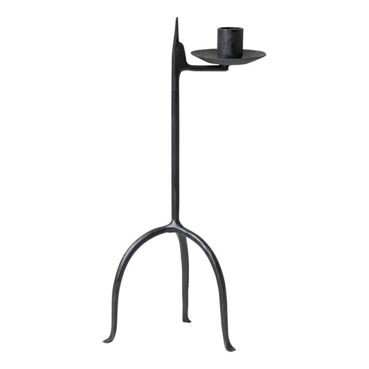 Taper Aged Wrought Iron Candle Holder