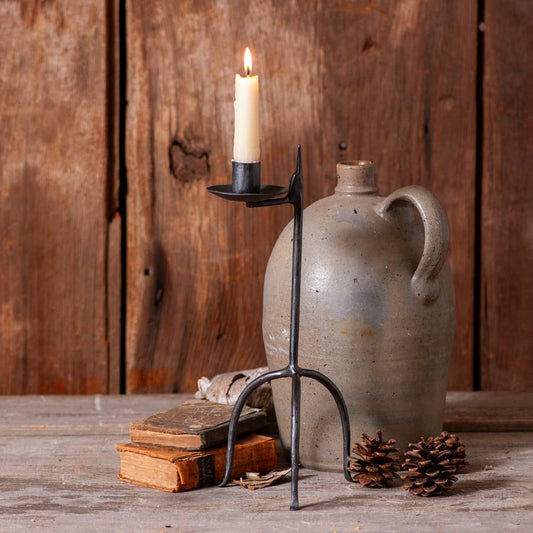 Taper Aged Wrought Iron Candle Holder