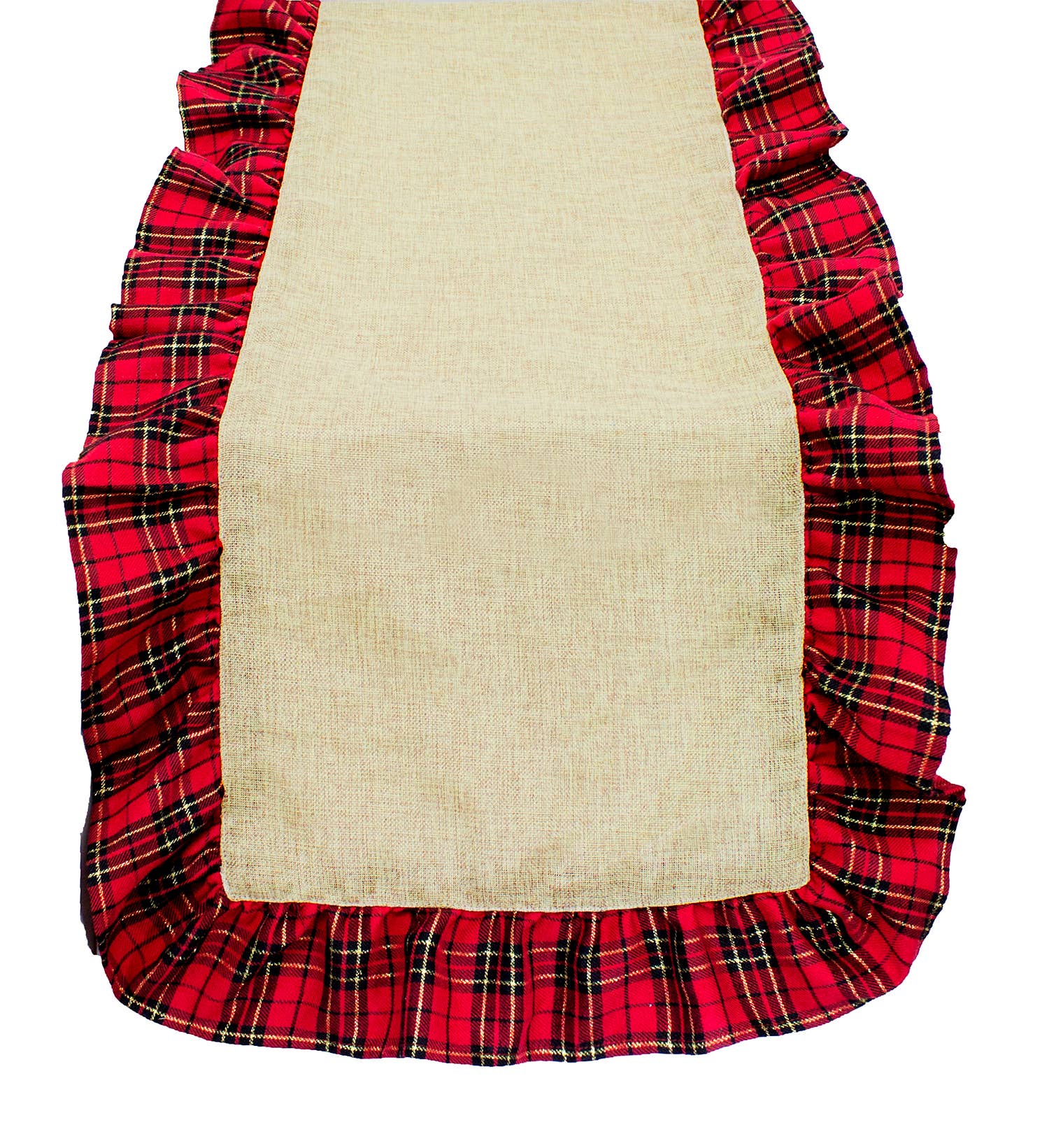 Tartan Plaid Ruffled Trim Holiday Table Runner – Julie Jones Home