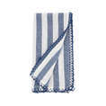 Load image into Gallery viewer, White & Blue Striped Whipstitch Cloth Napkin
