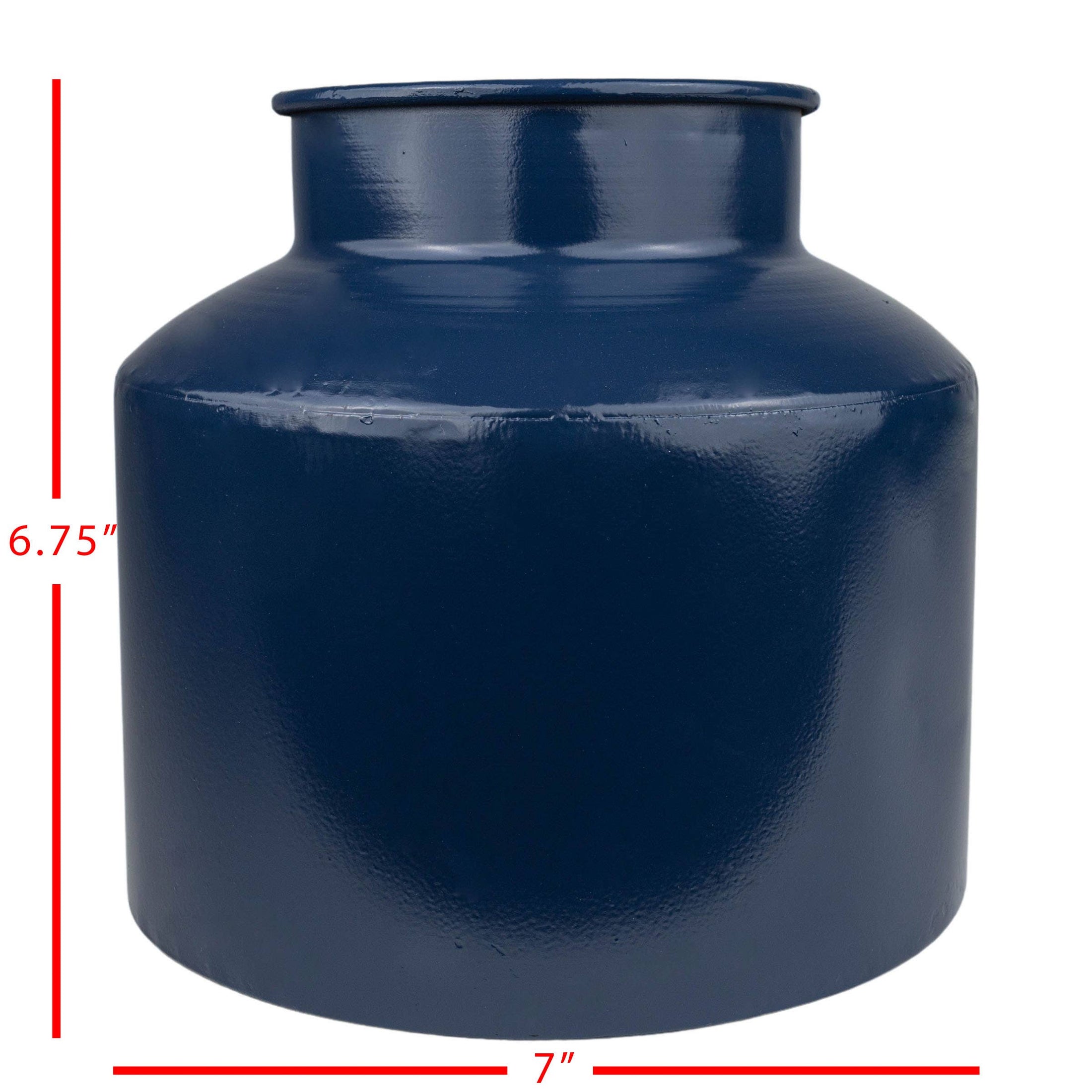 Azul Blue Metal Vase