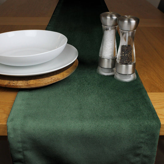 Moss Green Velvet Table Runner