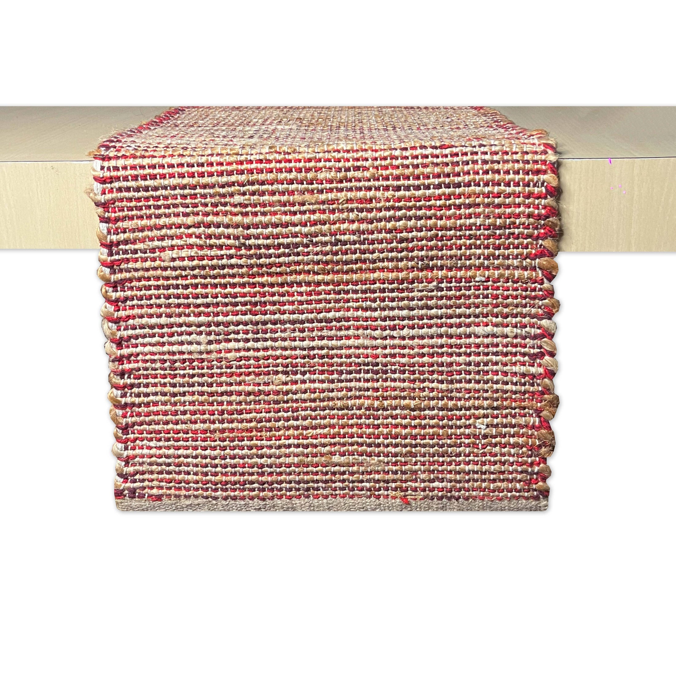 Jute Red Table Runner