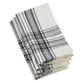 Load image into Gallery viewer, Black & White Plaid Cloth Dinner Napkins
