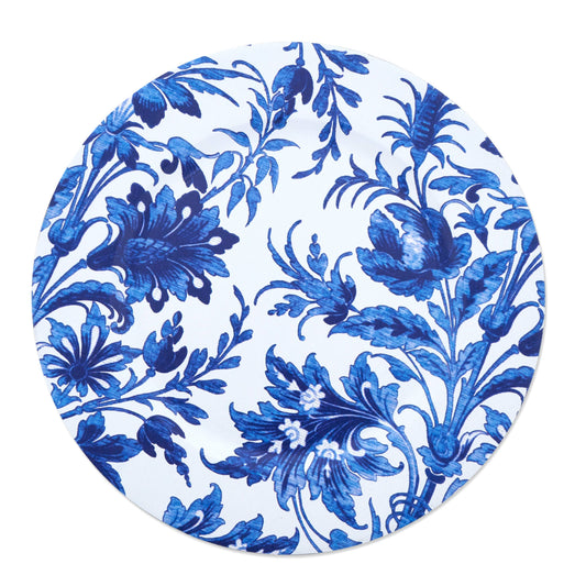 Blue Floral Print Charger