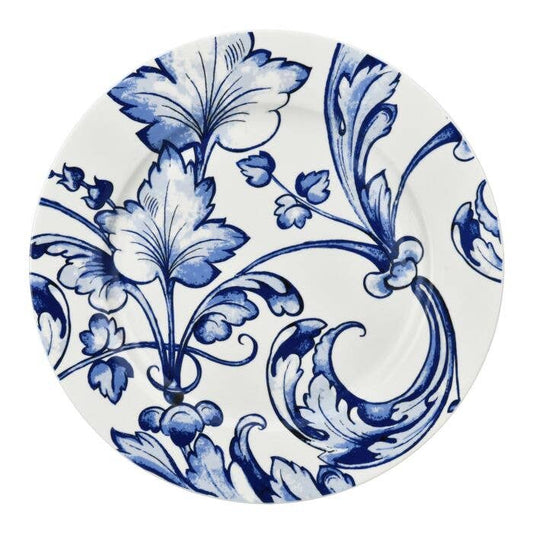 Blue Floral China Dinner Plate Set