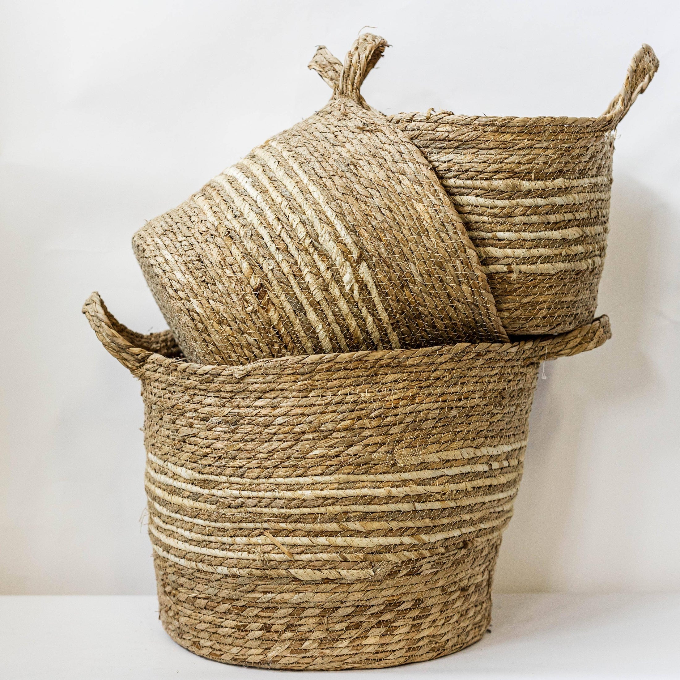 Basket Set of 3 With Handles