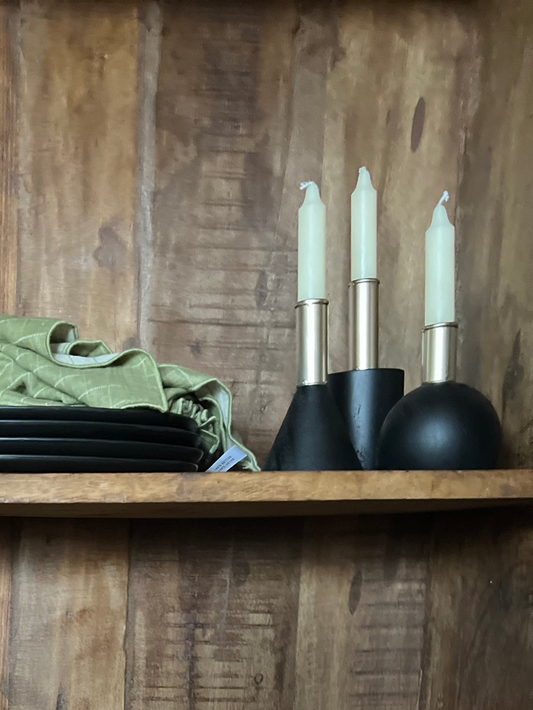 Modern Block Taper Candle Holder Set