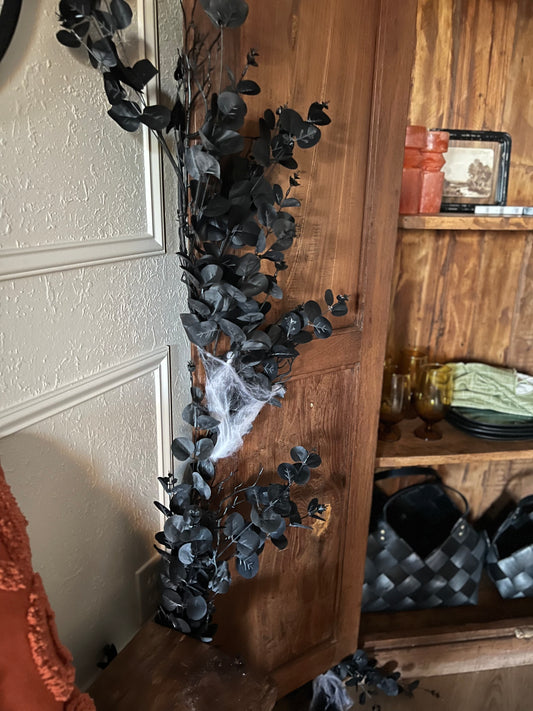 Black Eucalyptus Garland - 16' long