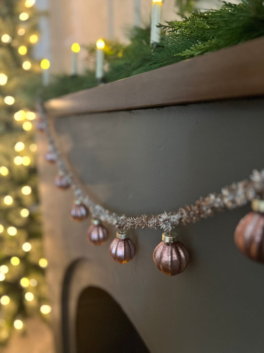 Vintage Ball & Tinsel Garland