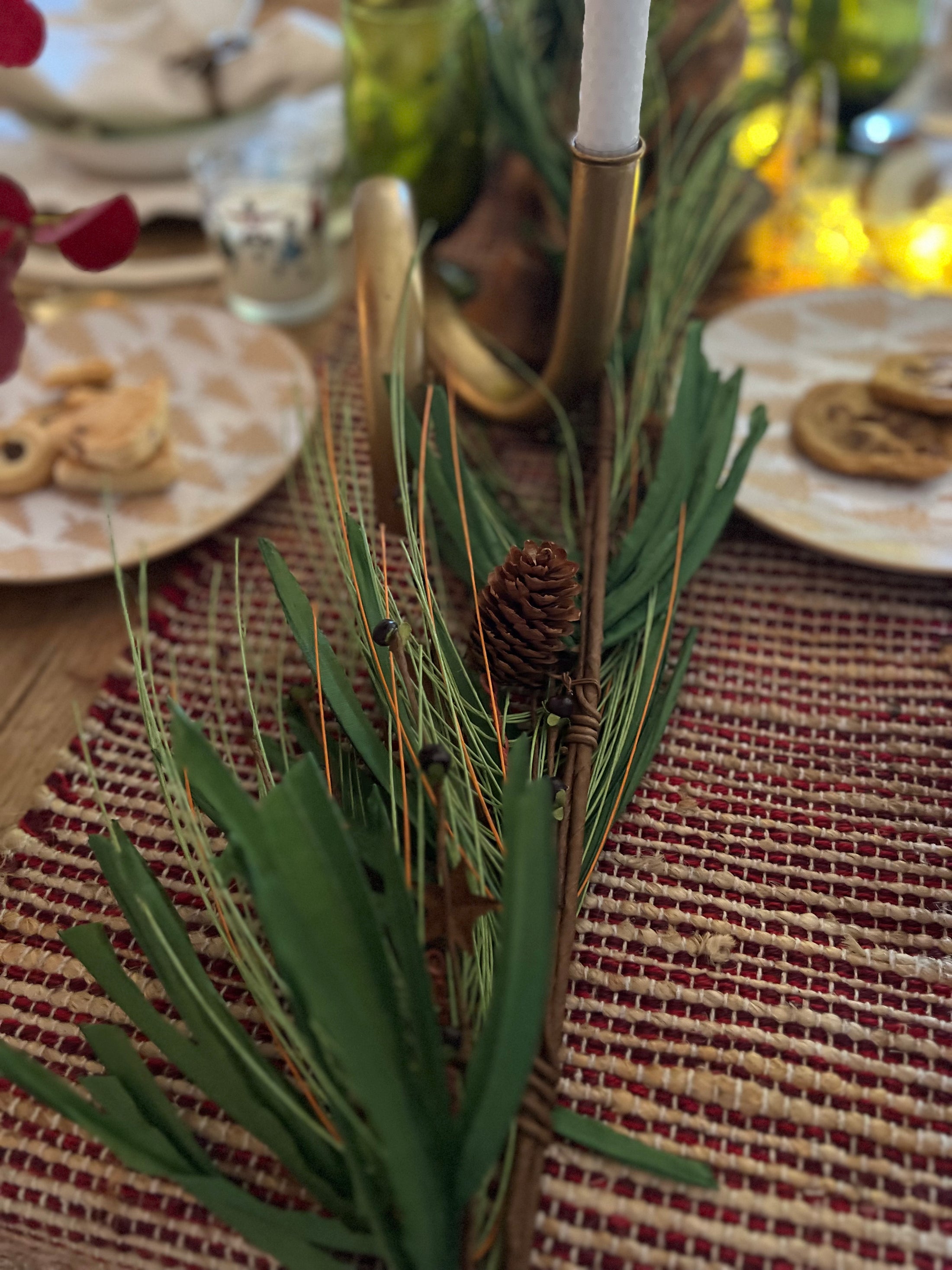 Holiday Garland With Pinecones & Bells