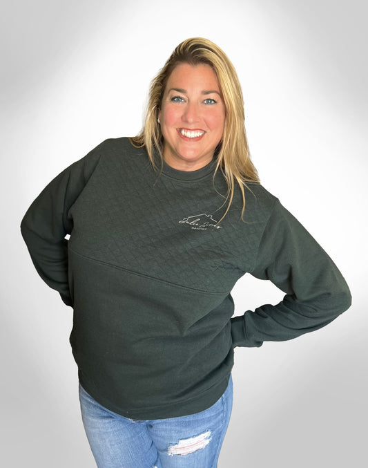 JJD Half Quilted Spruce Crewneck Sweatshirt