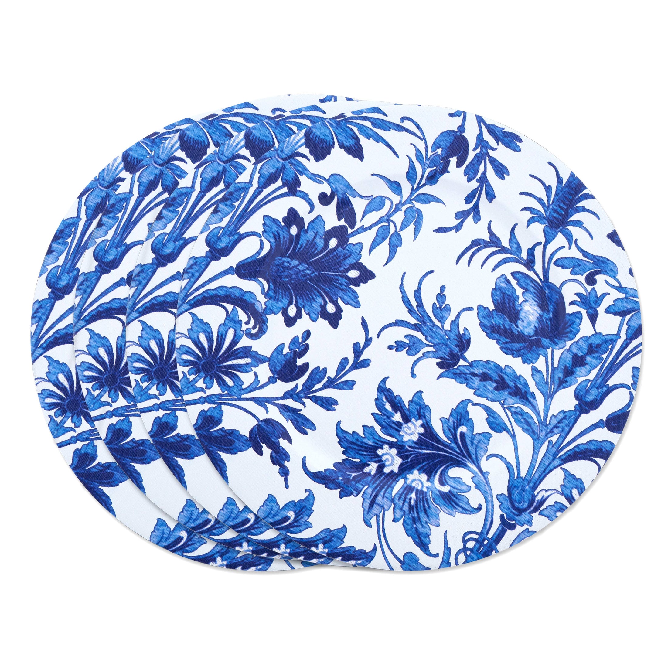 Blue Floral Print Charger