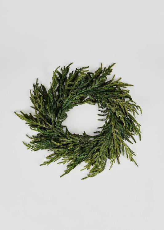 Artificial "Real Touch" Norfolk Pine Wreath