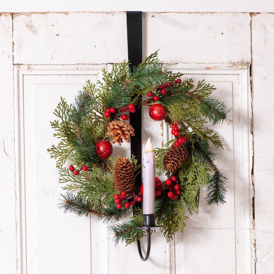 Over the Door Wreath and Candle Holder