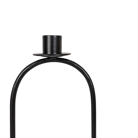 Black Oval Taper Candle Holder