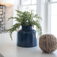 Load image into Gallery viewer, Azul Blue Metal Vase
