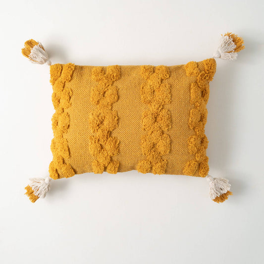 Marigold Tufted Tassel Pillow