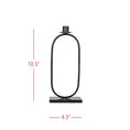 Load image into Gallery viewer, Black Oval Taper Candle Holder
