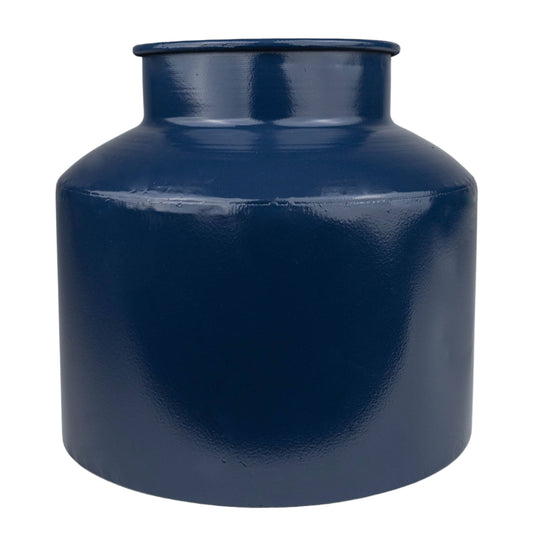 Azul Blue Metal Vase