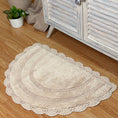 Load image into Gallery viewer, Semi-Circle Crochet Bath Mat
