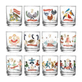 Load image into Gallery viewer, 12 Days Of Christmas Short Juice Glass Set
