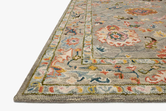 Padma Gray / Multi-Colored Rug With Border