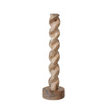 Load image into Gallery viewer, Mango Wood Twisted Taper Candle Holder
