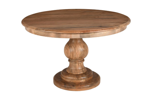 Round Mango Wood Dining Table