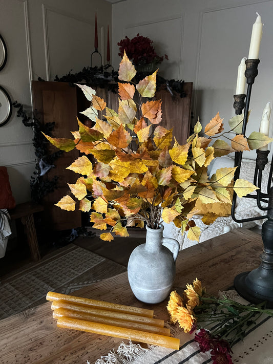 Fall Leaves Birch Spray